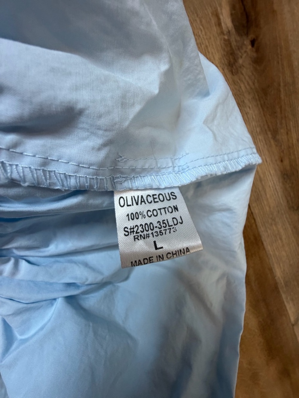 Olivaceous Baby Blue Puff Sleeve Babydoll Dress Size Large - Picture 10 of 14